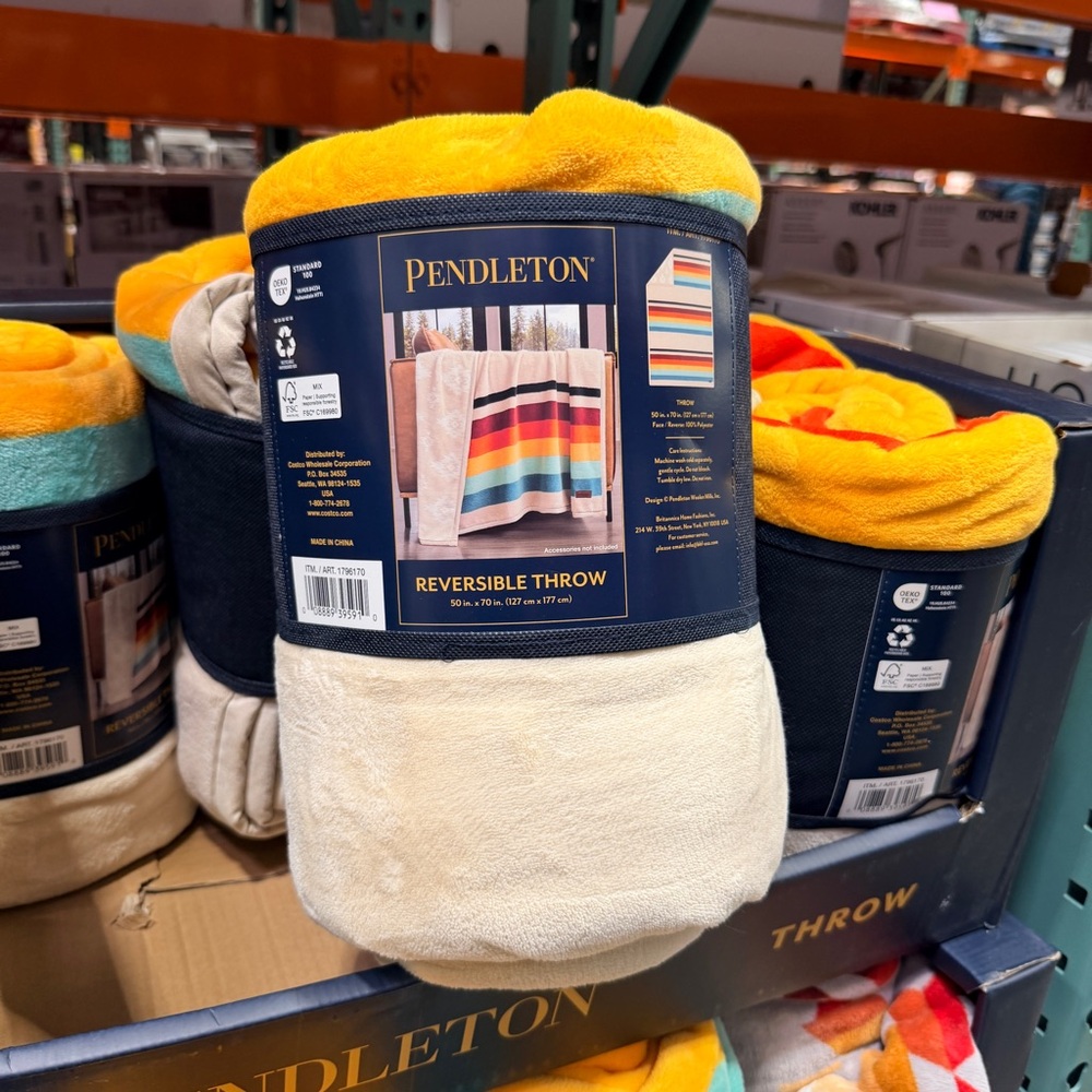 Pendleton Reversible Plush Throw Blanket